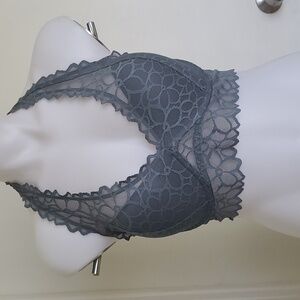 PINK HALTER Bralette Gray  Small sz.30 DD